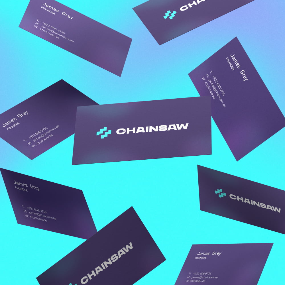 Chainsaw Business Cards