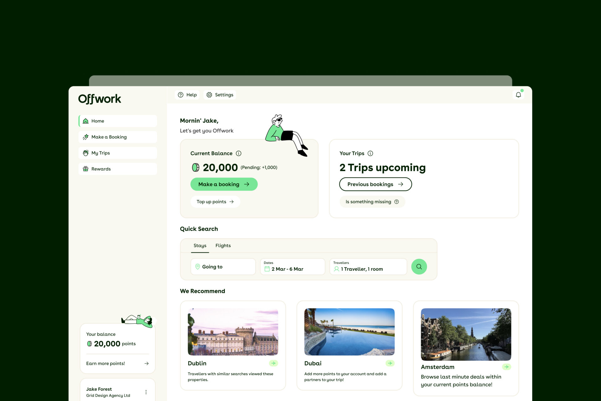 Offwork Dashboard UI