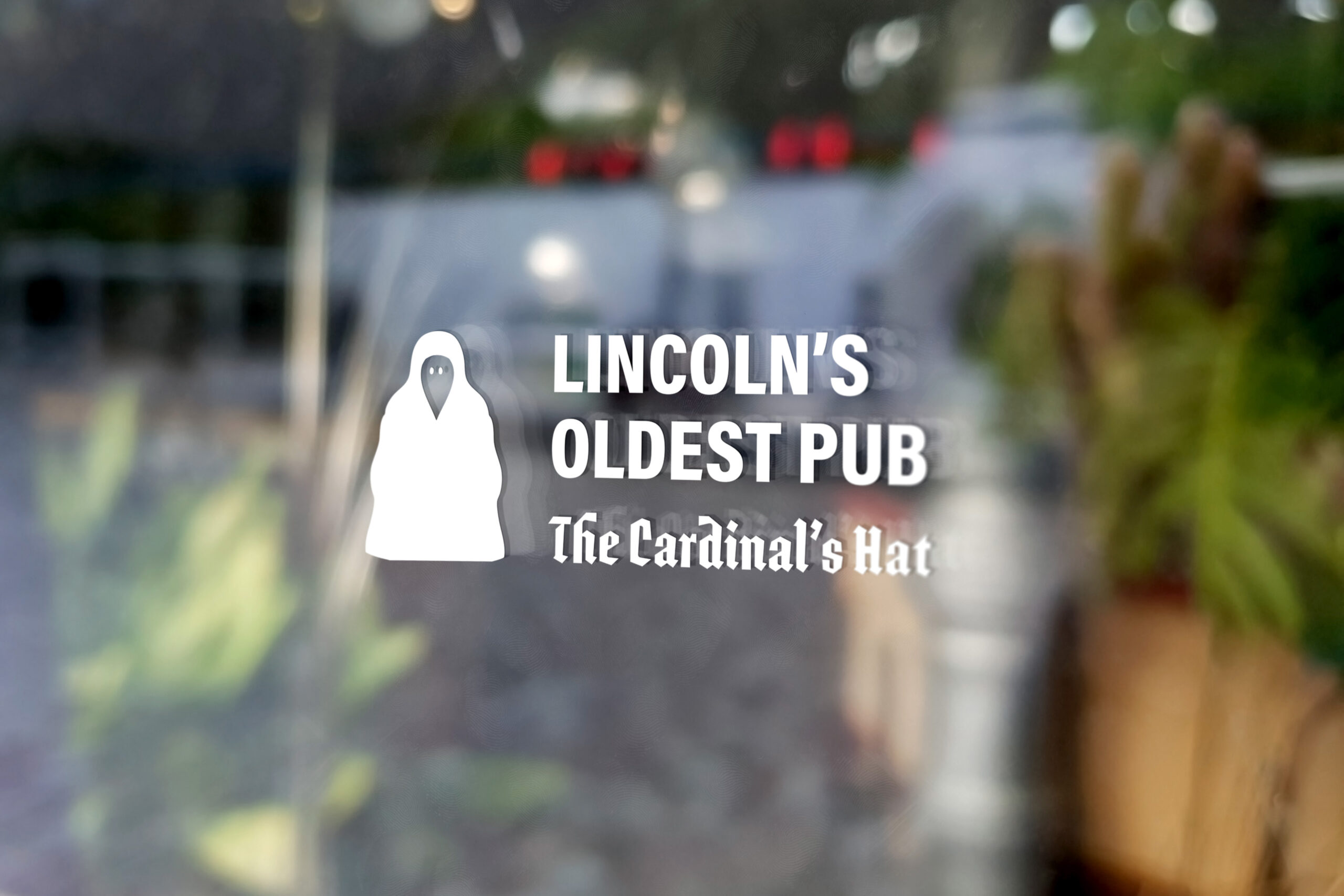 The Cardinal's Hat Window Sticker