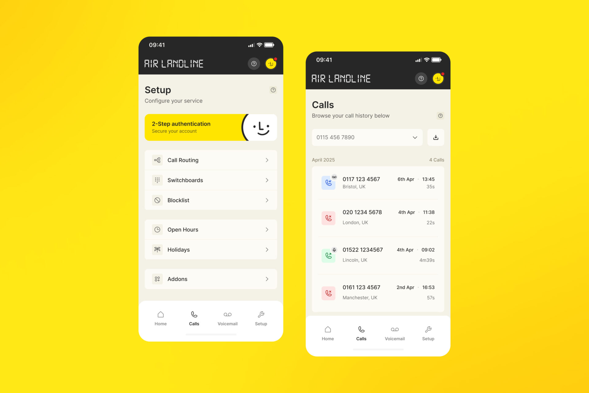 Air Landline Mobile Screens
