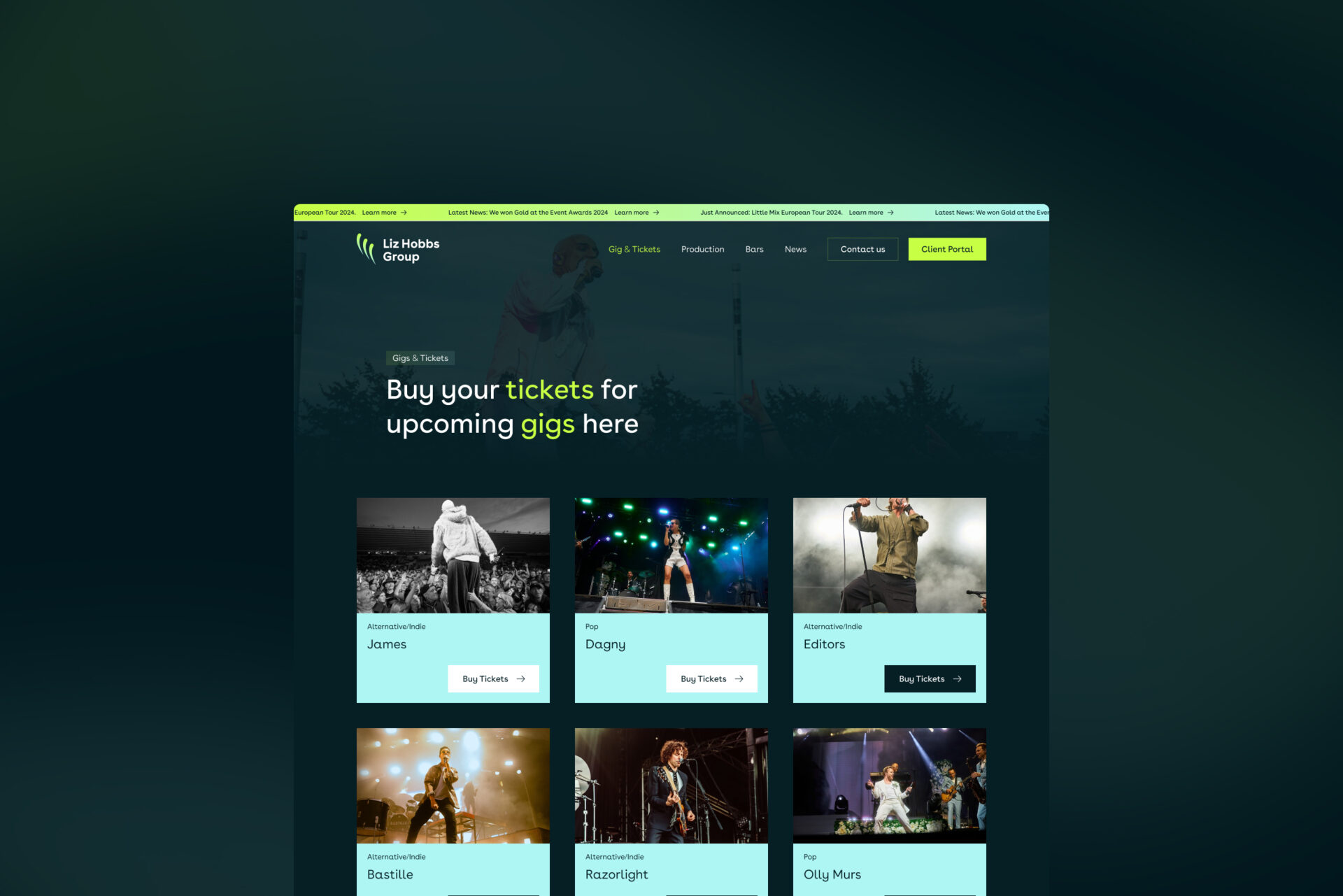 Liz Hobbs Gigs Website
