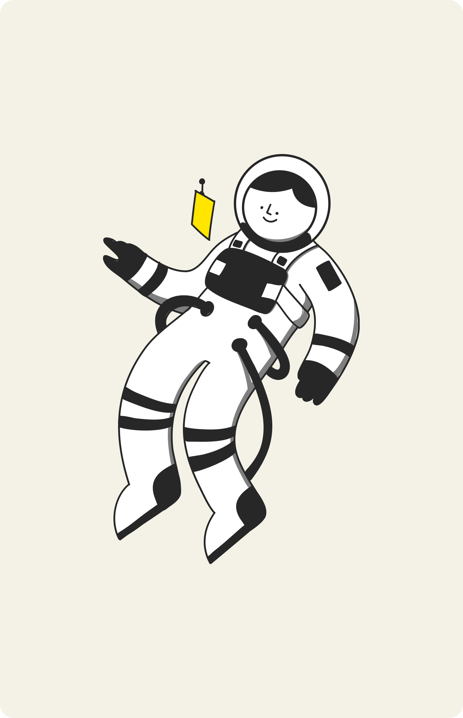 A illustration of a astronaut for Air Landline